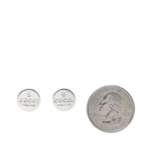 GUCCI Sterling Silver Round Stud Earrings